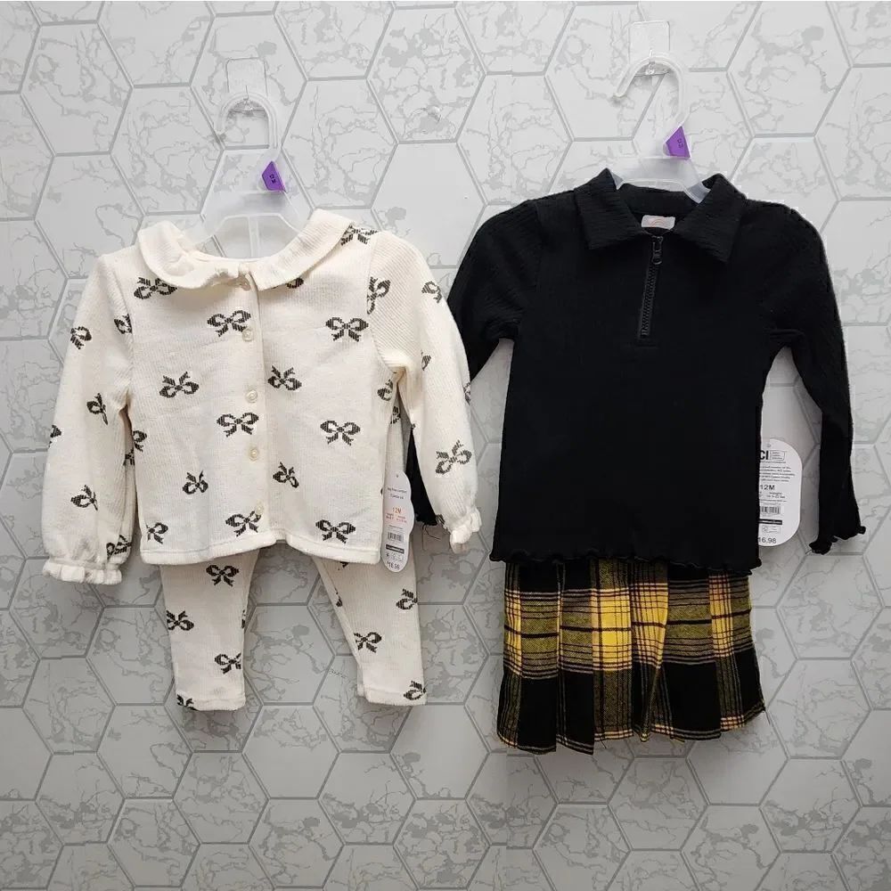 Lot of two Baby Girls Outfit,  Size 12 months
